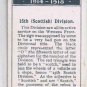John Player Army Corps Divisional Signs 32 15th Scottish Cigarette Card