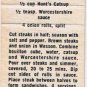 Matchbook Cover Hunt's Tomato Catsup Quick Dip Sandwich Recipe