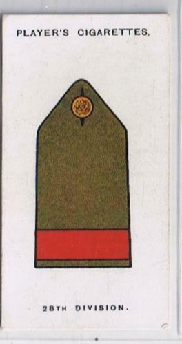 John Player Army Corps Divisional Signs 23 28th Regular Cigarette Card