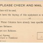Advertising Postal Card Reliance Gauge Column Cleveland Ohio 1 Cent Jefferson