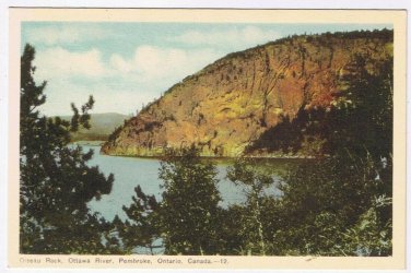 Postcard Oiseau Rock Ottawa River Pembroke Ontario