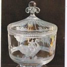 New York Postcard Corning Glass Center Steuben Glass Merry Go Round Bowl