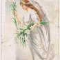 Postcard Embossed Easter Blessings Angel With Lilies Berlin Ontario 1915