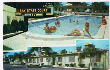 Florida Postcard St Petersburg Bay State Court