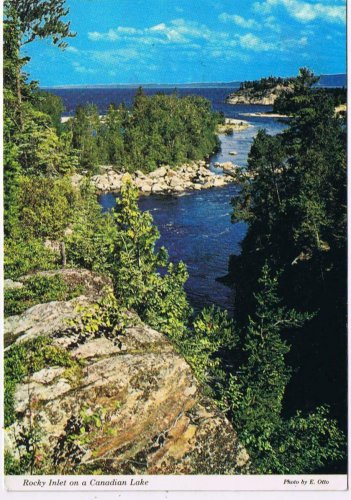 Ontario Postcard Burks Falls Halcyon Shore Cottages Pickeral Lake