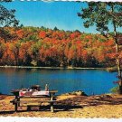 Ontario Postcard Smooth Rock Falls Kents Esso Service Picnic Table Autumn Lake
