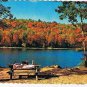 Ontario Postcard Smooth Rock Falls Kents Esso Service Picnic Table Autumn Lake