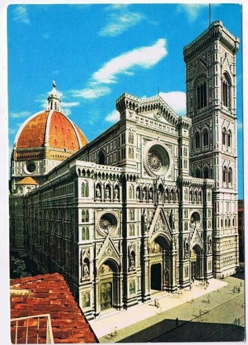 Italy Postcard Firenze The Cathedral and Giotto's Bell Tower