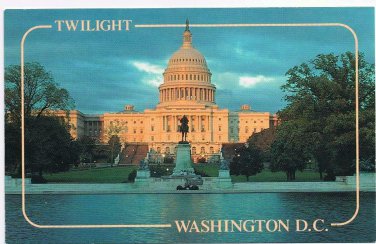 District Of Columbia DC Postcard Washington The Capitol At Twilight
