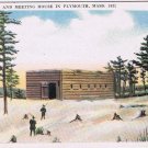 Postcard Old Fort & Meeting House in Plymouth Massachusetts