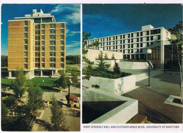 Manitoba Postcard Winnipeg Mary Speechly Hall Fletcher Argue Bldg U of Manitoba