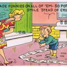 Comic Postcard Funnies Drawn On Toilet Paper