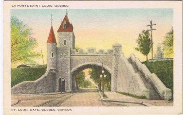 Postcard St Louis Gate Quebec City