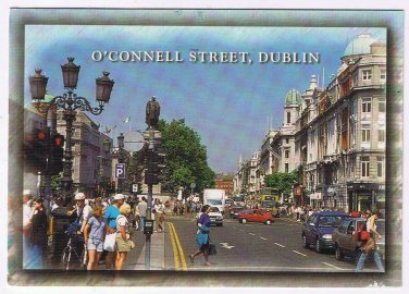 Ireland Postcard Dublin O'Connell Street Cars People