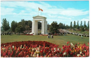 Washington British Columbia Postcard Blaine International Peace Arch