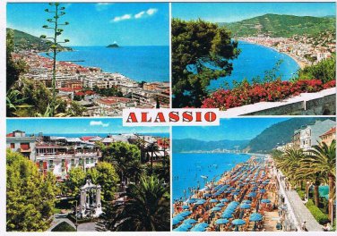 Italy Postcard Alassio Multi View