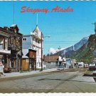 Alaska Postcard Skagway Broadway Chilkoot Mountains