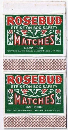 Matchbox Cover Rosebud Matches Damp Proof Matches