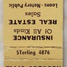 Matchbook Cover Ellis Gregory Agency Insurance St Louis Missouri