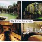 Bath England UK Postcard Roman Baths Great Bath Circular Kings Bath Multi View