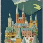Goslar Germany Medieval Town Harzstadt Illustrated Travel Brochure Map 1950s