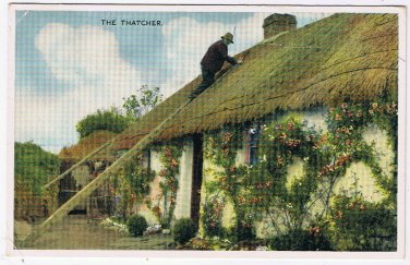 Postcard The Thatcher Irish Cottage