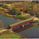 Postcard Lamninated West Montrose Covered Bridge Kissing Bridge Ontario