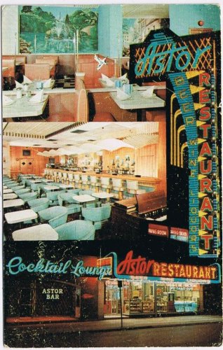 Postcard Astor Restaurant Montreal Quebec
