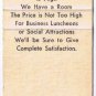 Matchbook Cover Fort Cumberland Hotel Amherst Nova Scotia