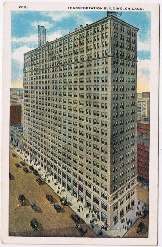 Postcard Transportation Building Chicago Illinois