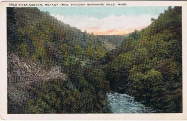 Postcard Cold River Canyon Mohawk Trail Through Berkshire Hills Massachusetts