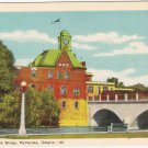 Postcard Post Office & Bridge Pembroke Ontario PECO