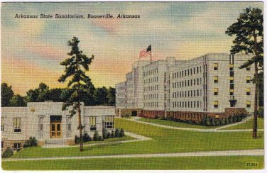 Arkansas Postcard Booneville Arkansas State Sanatorium Quapaw