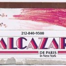 Matchbook Cover Alcazar de Paris in New York Broadway Show