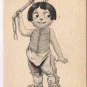 Samson Brothers Postcard Big Eyed Native Boy Let's Whoop It Up Made In USA