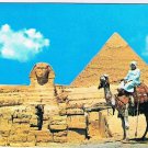 Egypt Postcard Sphinx With  Khephren & Mykerinos Pyramids