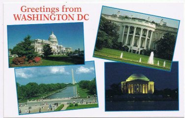 District Of Columbia DC Postcard Washington Multi View White House Capitol