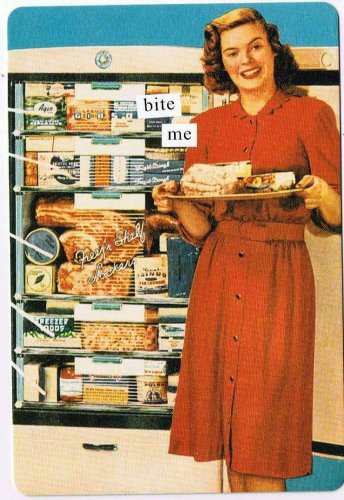 Anne Taintor Comic Postcard Bite Me