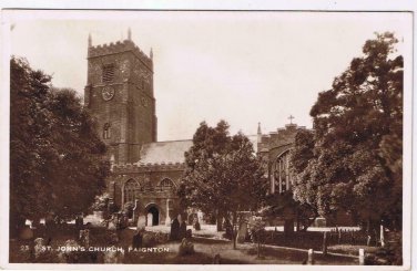 Postcard St John's Church Paignton Devon United Kingdom