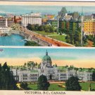Postcard Victoria BC Empress Hotel Parliament Building