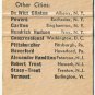 Matchbook Cover Hotel Vermont Burlington Vermont A Knott Hotel