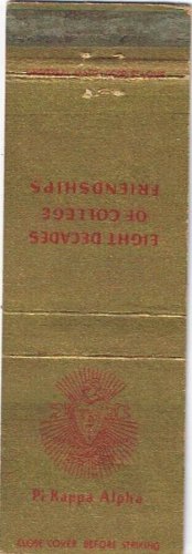 Matchbook Cover Pi Kappa Alpha Fraternity
