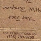 Matchbook Cover Tall Trees Restaurant Huntsville Ontario
