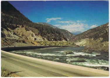 British Columbia BC Postcard Thompson River Trans Canada Highway Mount Skihist