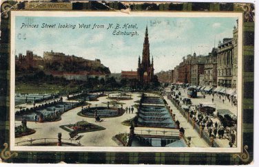 United Kingdom UK Postcard Edinburgh Princes St Looking West From N B Hotel