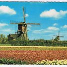 Holland Netherlands Postcard Land of Wind Mills & Flowers