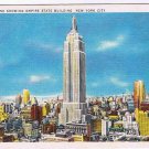 New York Postcard NYC Midtown Skyline Showing Empire State Building