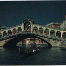 Italy Postcard Venice Rialto Bridge By Night Grand Canal