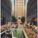 New York Postcard NYC Garden Plaza Of Rockefeller Center