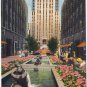 New York Postcard NYC Garden Plaza Of Rockefeller Center